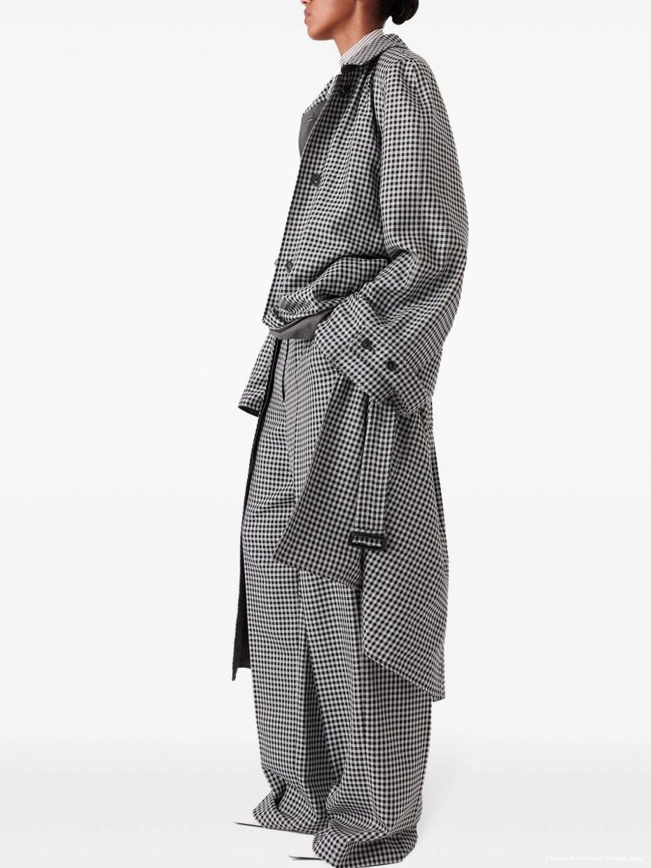 Affordable Women reversible Stella coat McCartney car checked 0714